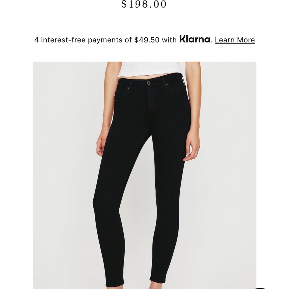 AG Denim Farrah High Rise Black Skinny Jean